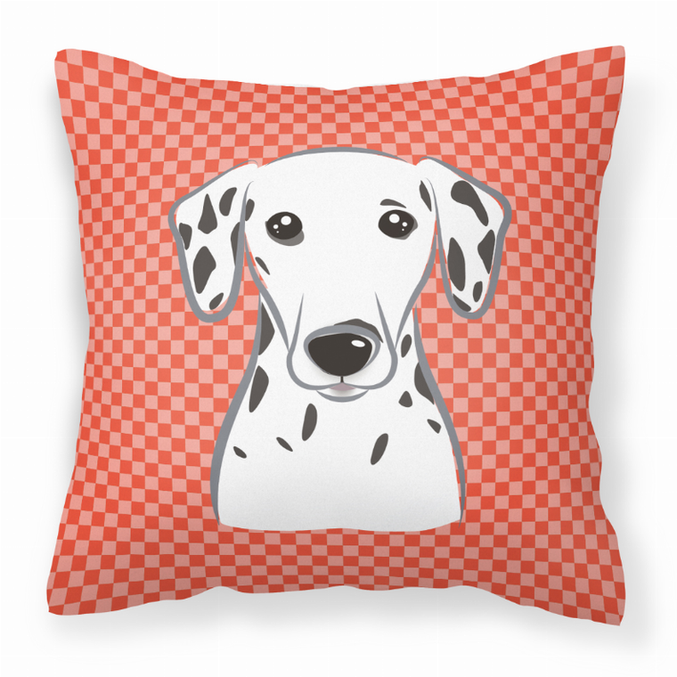 Checkered Cute Dog Face Fabric Decorative Pillow - 615872870875