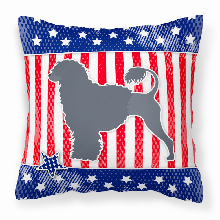 USA Patriotic With Dog Fabric Decorative Pillow - 638508514516