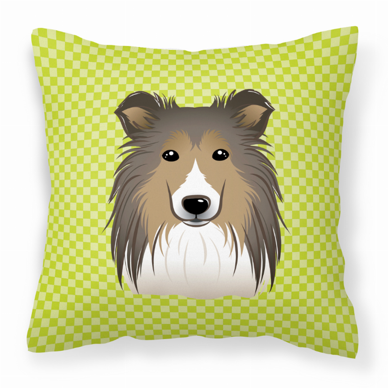 Dog Face Checkerboard Design Fabric Decorative Pillow - 615872897698
