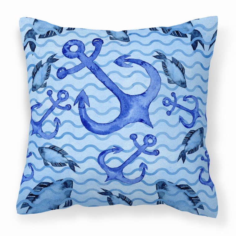 Beach Themed Watercolor  Fabric Decorative Pillow - 638508887924