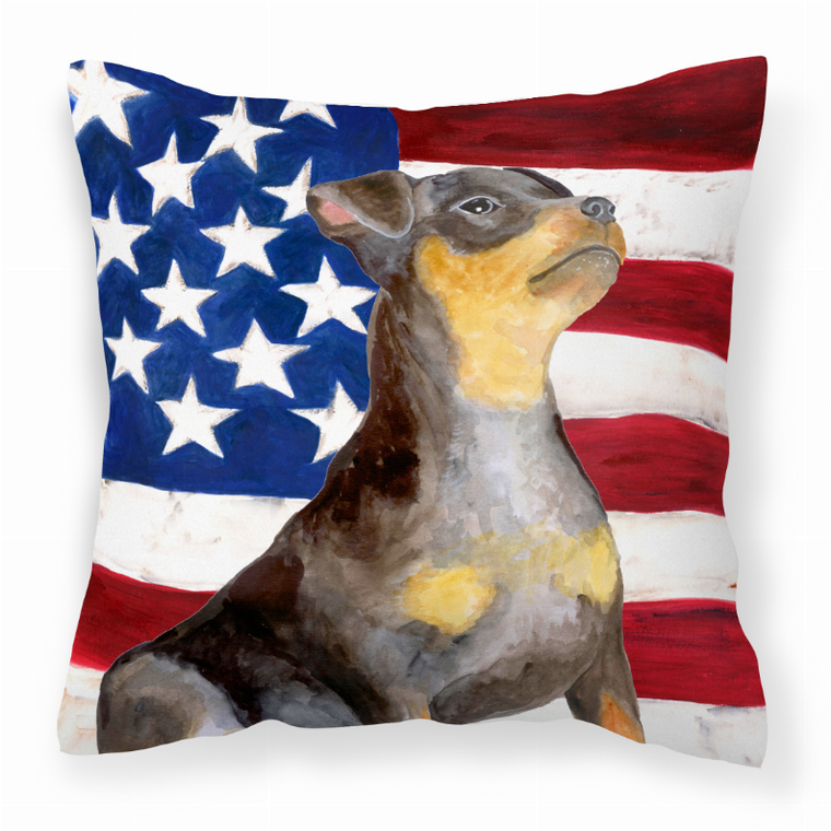 Patriotic With Dog Fabric Decorative Pillow - 652259222001