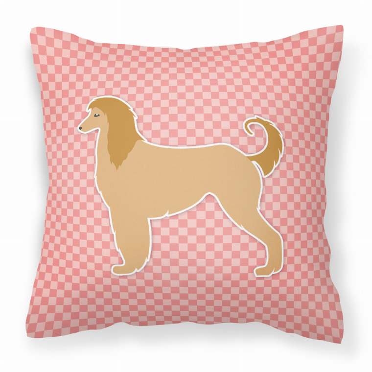 Dog Profile Checkerboard Design Fabric Decorative Pillow - 638508510891