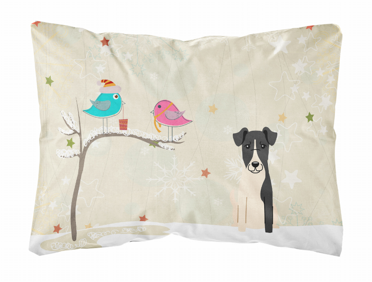 Carolines Treasures Christmas Presents between Friends Dog Art Canvas Fabric Decorative Pillow, 12x16 Inches                                                     