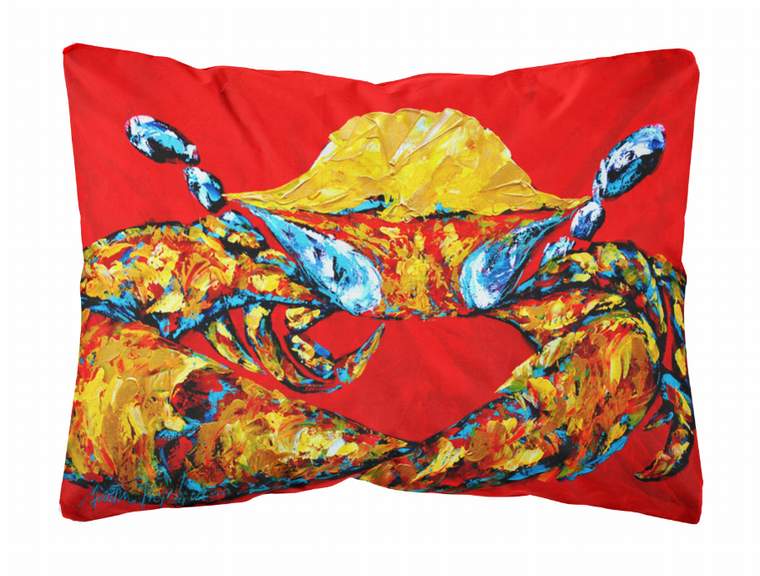 Carolines Treasures, Inc Crab Painting Fabric Decorative Pillow, 12x16 Inches, Decorative Throw Cushion