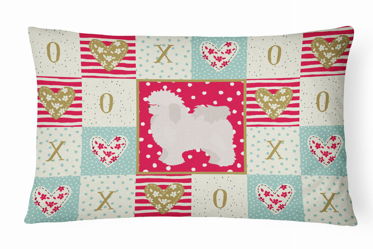 Dog Love Artwork Canvas Fabric Decorative Pillow - 194030279403