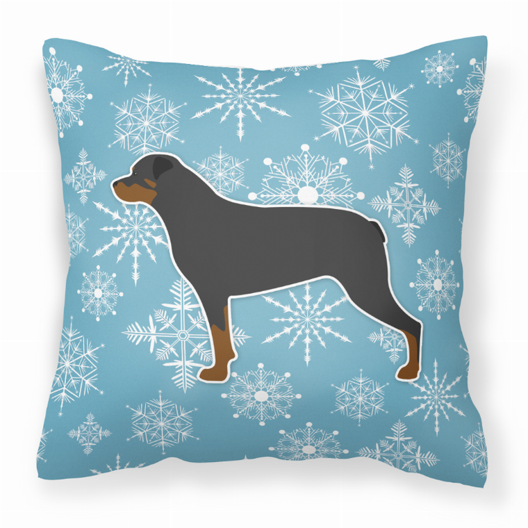 Winter Snowflake With Dog Fabric Decorative Pillow - 638508515490