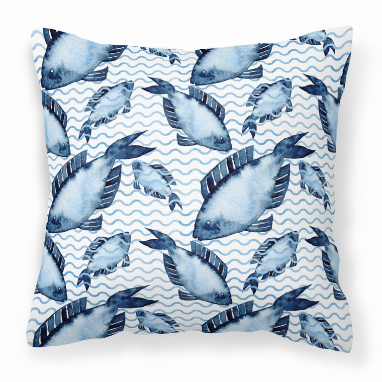 Beach Themed Watercolor  Fabric Decorative Pillow - 638508887900