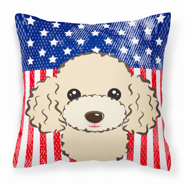 USA Design with Dog Fabric Decorative Pillow - 638508244925