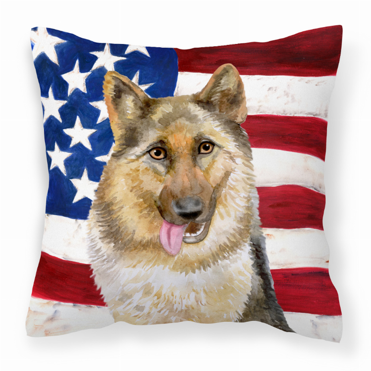Patriotic With Dog Fabric Decorative Pillow - 652259221301