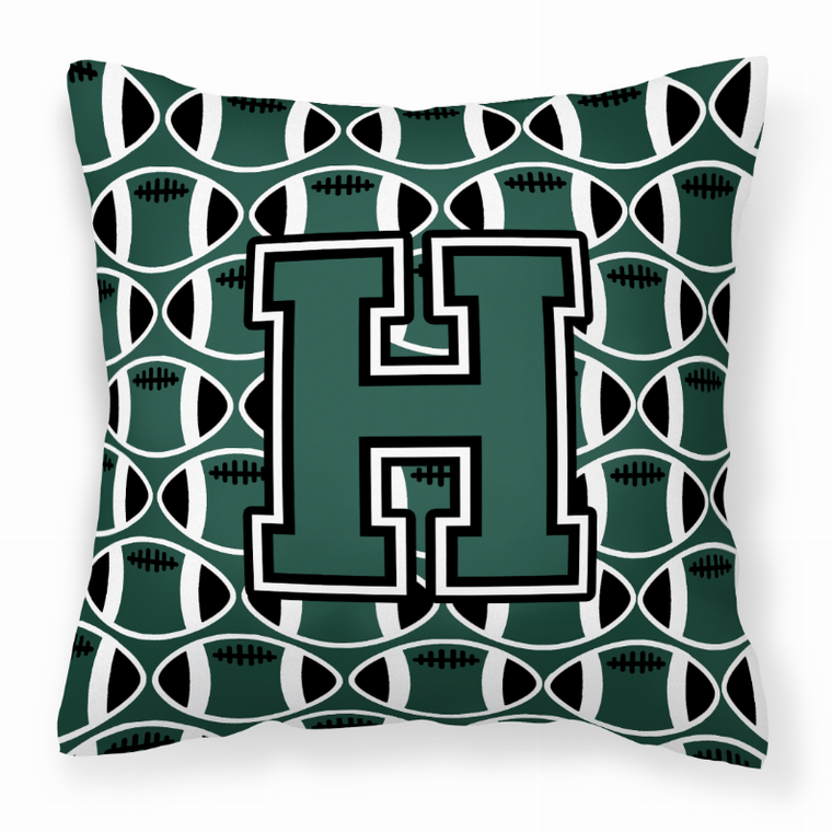 Monogram Letter Football Fabric Decorative Pillow - 638508323675