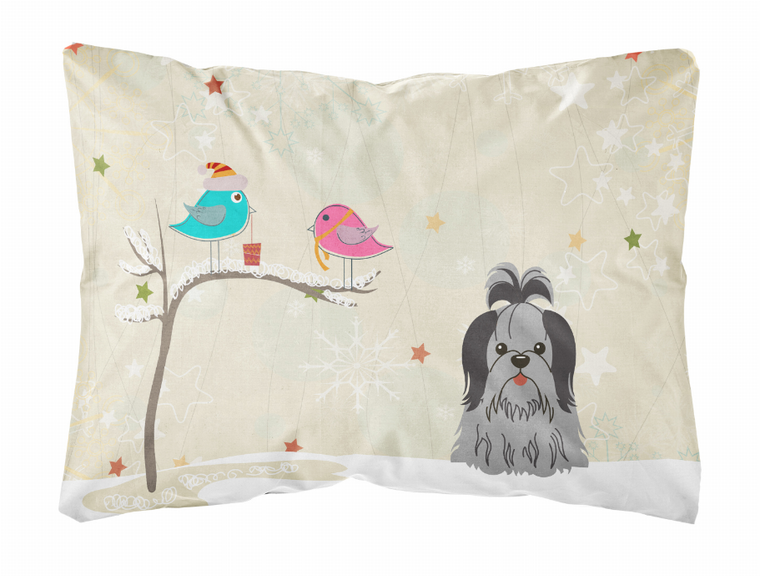 Caroline?s Treasures, Inc. Christmas Presents Between Friends Dog Art Canvas Accent Pillow