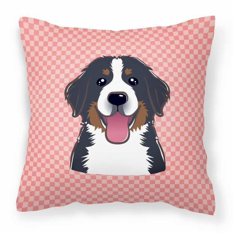 Checkerboard Print With Dog Fabric Decorative Pillow - 615872898886