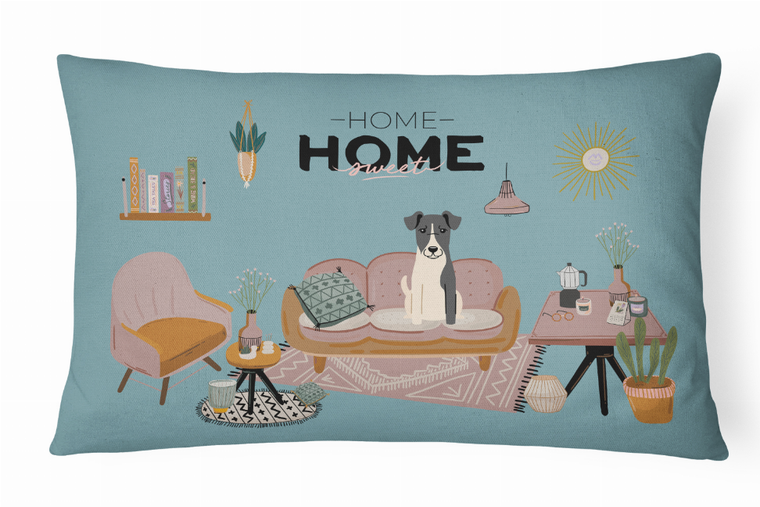Caroline's Treasures Sweet Home Dog Art Canvas Fabric Decorative Pillow, 12x16 Inches, Indoor Polyester