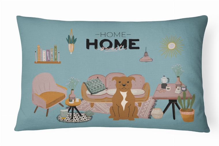 Sweet Home Dog Art Canvas Fabric Decorative Pillow - 194030365779