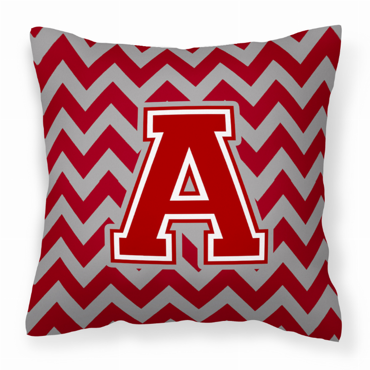Monogram Letter Chevron Fabric Decorative Pillow - 638508316134