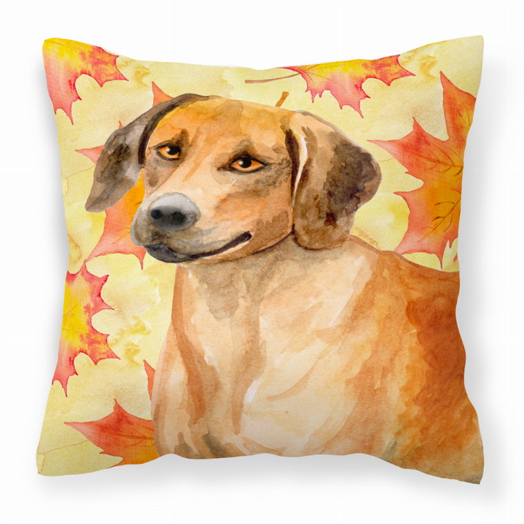 Fall Design with Dog Fabric Decorative Pillow - 652259220656