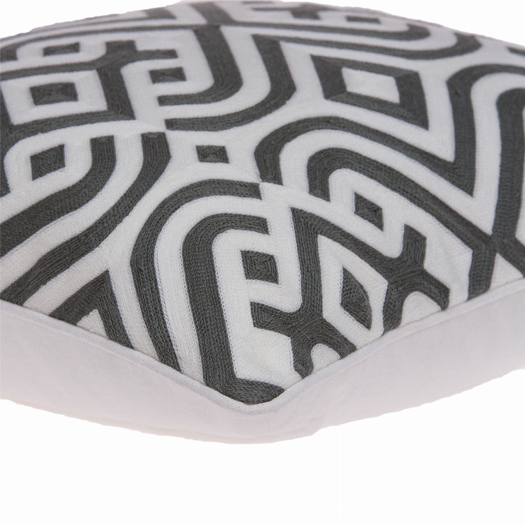 Parkland Collection Vega Gray and White Throw Pillow - 025773000408