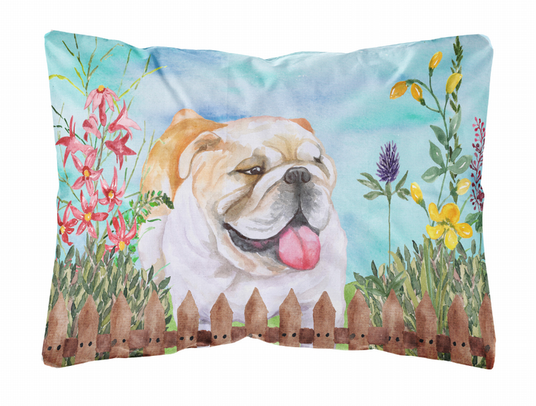 Spring Dog Art Canvas Fabric Decorative Pillow - 652259182473