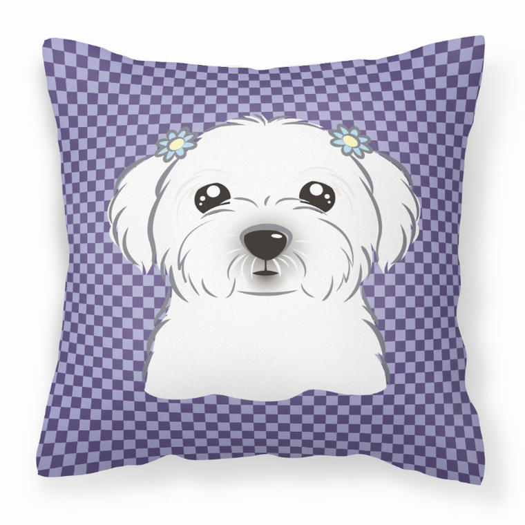 Carolines Treasures, Inc Dog Breed Checkered Fabric Decorative Pillow, Checkered Design, 18 x 18 Inches, Cozy Home Pillow