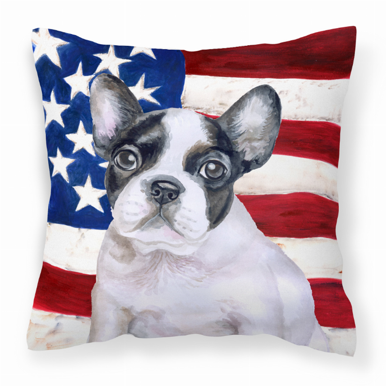 Patriotic With Dog Fabric Decorative Pillow - 652259221868
