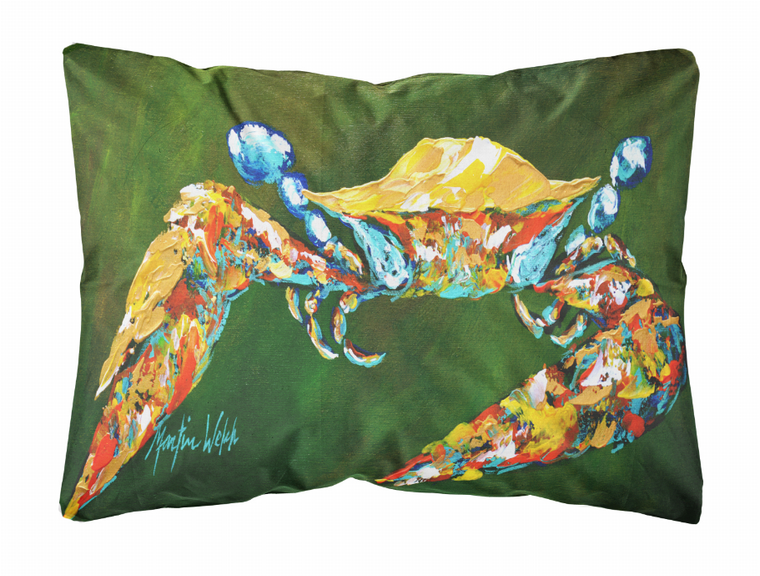 Carolines Treasures Crab Painting Fabric Decorative Pillow, 12x16 Inches, Cozy Home Accent