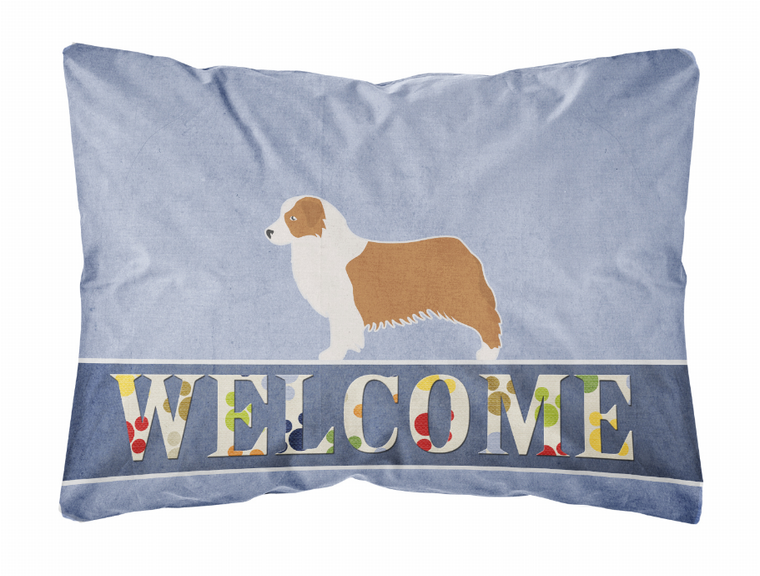 Welcome Dog Art Canvas Fabric Decorative Pillow - 638508702296
