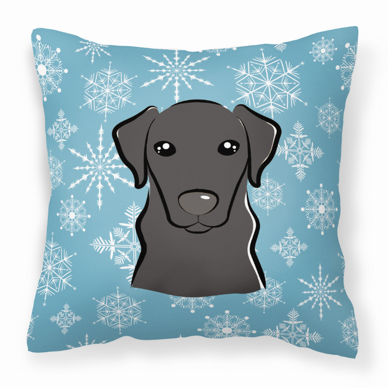 Carolines Treasures, Inc Winter Snowflake Dog Face Design Fabric Decorative Pillow, 14x14 Inches, Durable