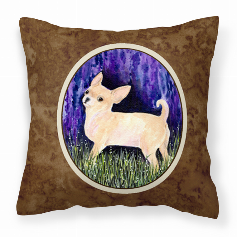 Starry Night Design with Dog Picture Fabric Decorative Pillow - 615872505234