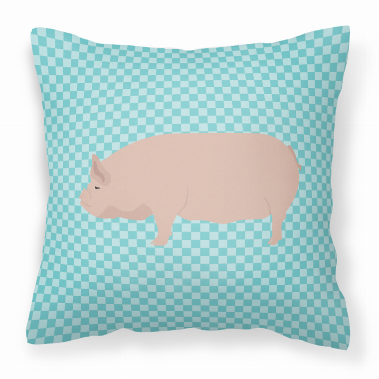 Blue Check Themed Fabric Decorative Pillow - 638508937162