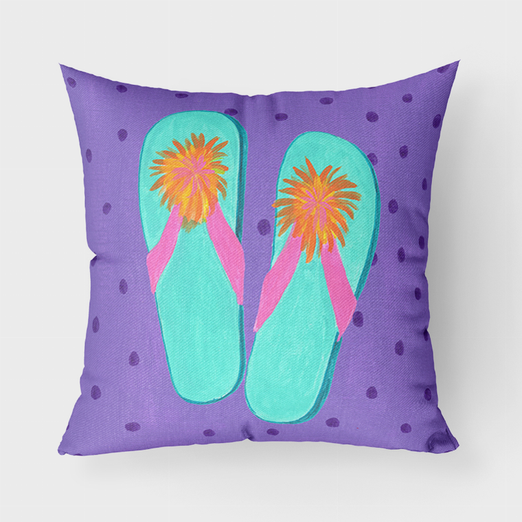 Carolines Treasures Painting Fabric Decorative Pillow, Fabric, 14x14 Inches, decorative playful