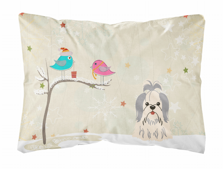 Caroline?s Treasures, Inc. Christmas Presents Between Friends Dog Art Canvas Pillow, 12x16