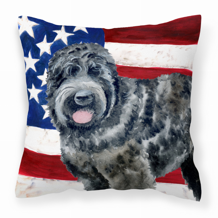 Patriotic With Dog Fabric Decorative Pillow - 652259221530