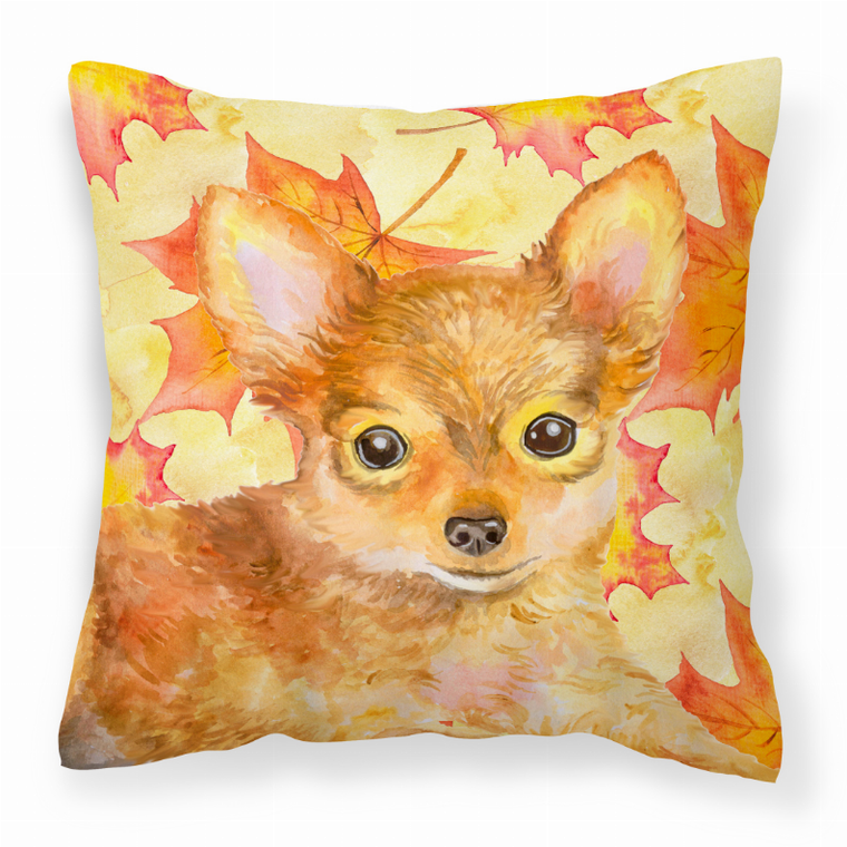 Fall Design with Dog Fabric Decorative Pillow - 652259221110