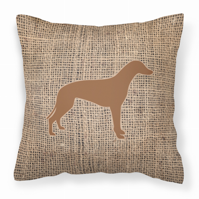 Carolines Treasures, Inc Dog Silhouette Burlap Fabric Decorative Pillow, Burlap, 14 Inches  Stylish Sofa Pillow