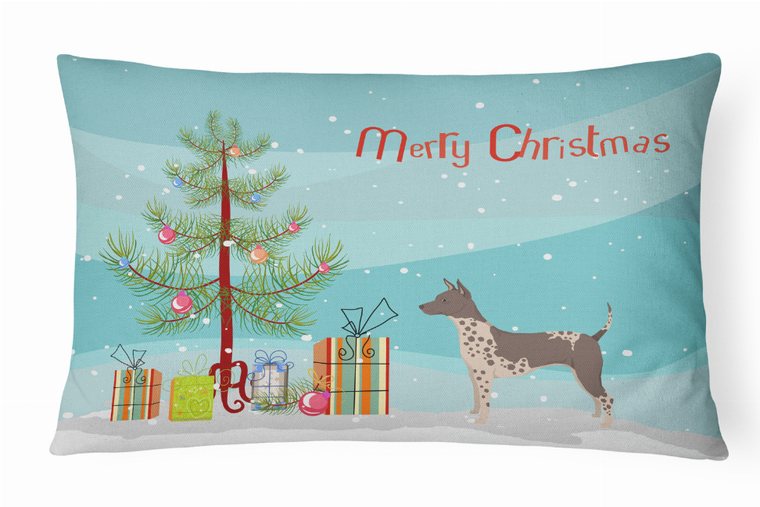 Christmas Tree Dog Art Canvas Fabric Decorative Pillow Style 2 - 194030035597