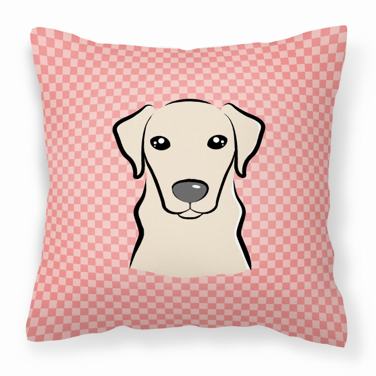 Carolines Treasures, Inc Checkerboard Print With Dog Fabric Decorative Pillow, Fabric, 18x18 Inches, cozy, cheerful