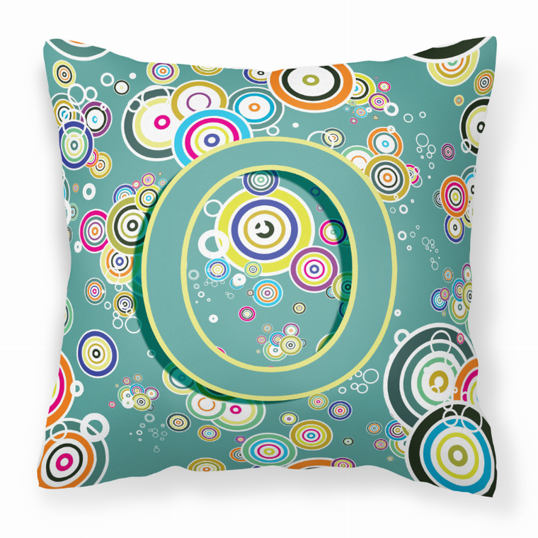 Monogram Letter Circle Circle Alphabet Fabric Decorative Pillow - 615872979233