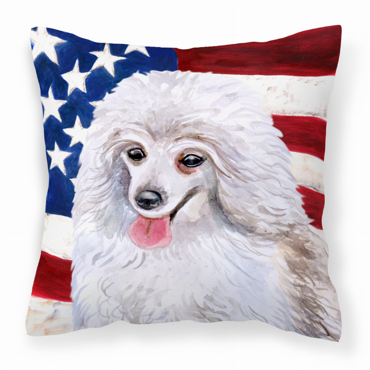 Patriotic With Dog Fabric Decorative Pillow - 652259221592