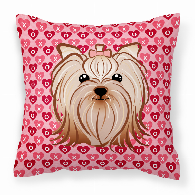 Dog With XOXO Hearts Fabric Decorative Pillow - 638508676566