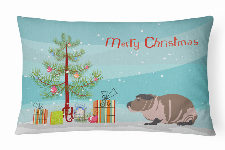 Animal Art Merry Christmas Canvas Fabric Decorative Pillow - 194030395714