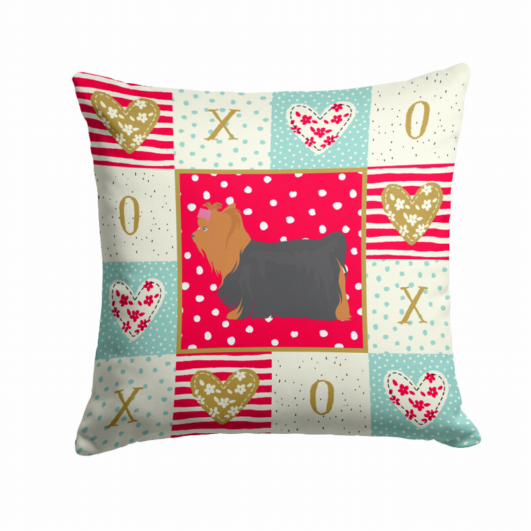 Love Design with Dog Fabric Decorative Pillow - 194030176696