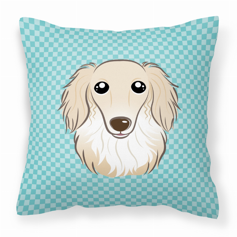 Carolines Treasures, Inc Checkerboard Print With Dog Fabric Decorative Pillow, Checkerboard Pattern, 18 x 18 Inches, soft, vibrant