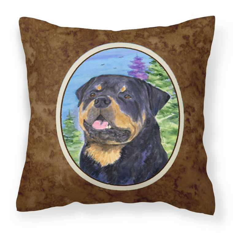Carolines Treasures Portrait Artwork with Dog Brown Fabric Decorative Pillow, Brown, cute decorative