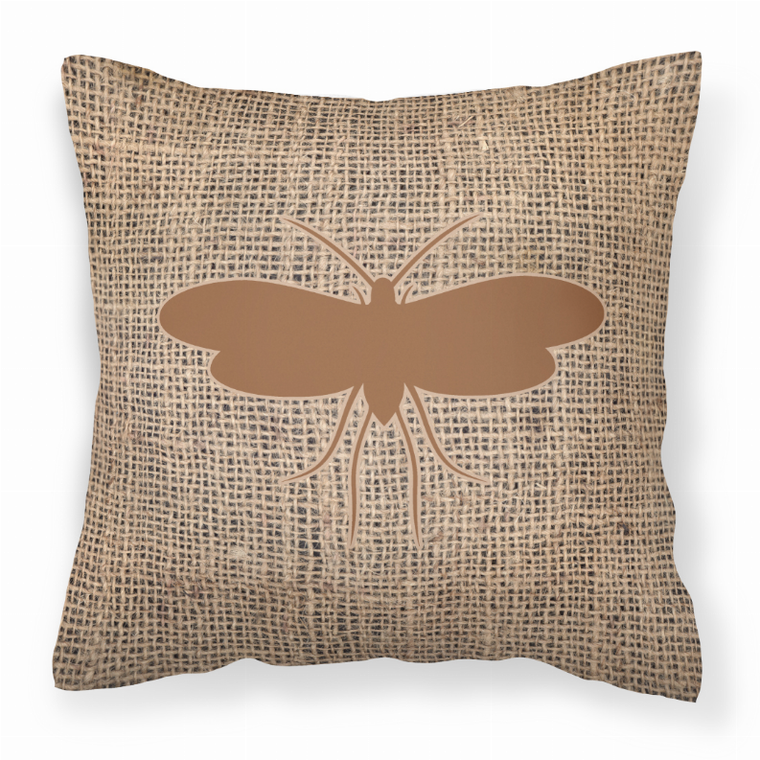 Carolines Treasures Insects Burlap Fabric Decorative Pillow, Blue, 18x18 Inches  Soft Couch Cushion