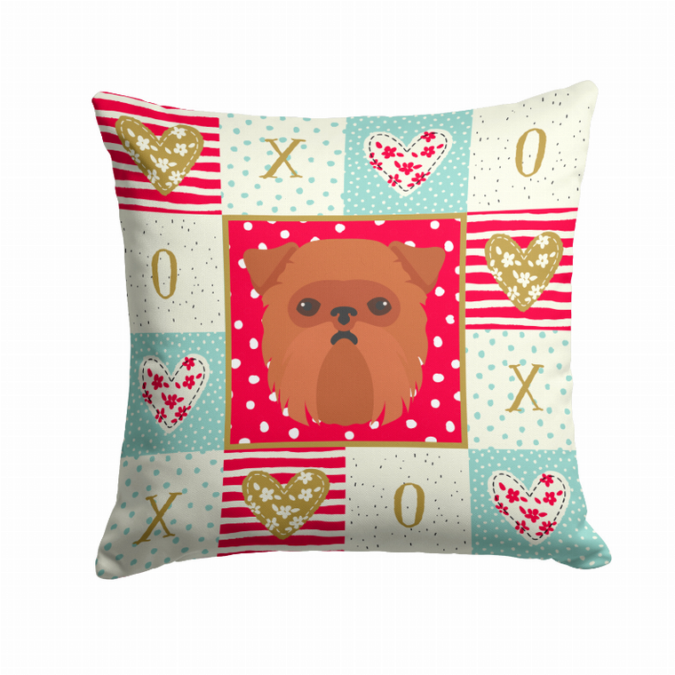 Carolines Treasures Dog Face Art Love Pattern Square Cushion