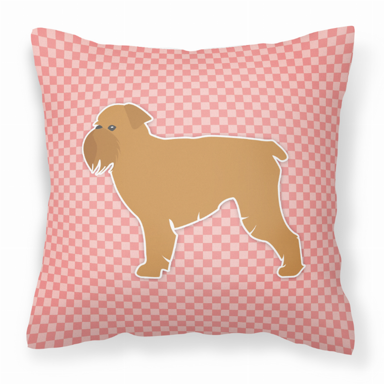 Dog Profile Checkerboard Design Fabric Decorative Pillow - 638508511232