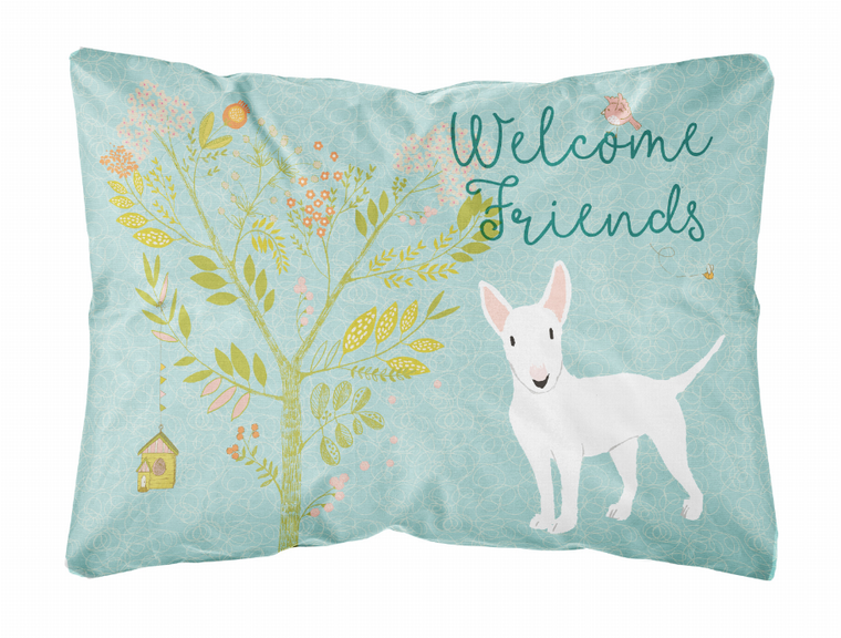 Welcome Friends Dog Art Canvas Fabric Decorative Pillow - 638508897763