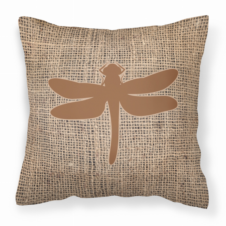 Carolines Treasures, Inc Insects Burlap Fabric Decorative Pillow, Blue, 18x18 Inches Soft Home Cushion