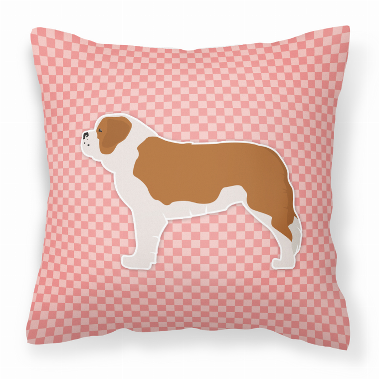 Dog Profile Checkerboard Design Fabric Decorative Pillow - 638508511591