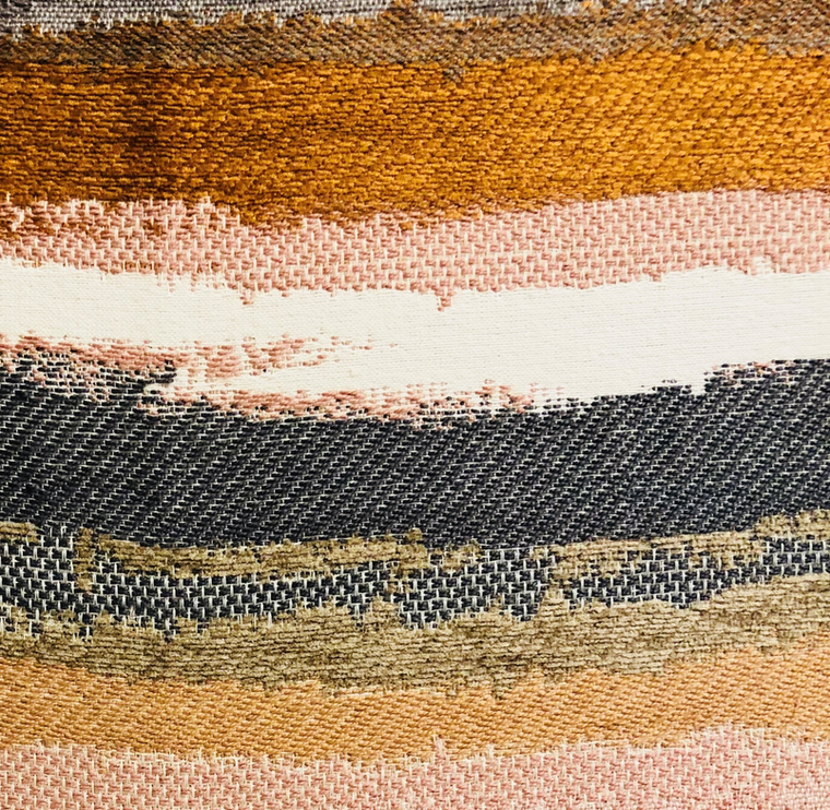 Plutus Brands in Bahia Belle Striped Contemporary Luxury Throw Pillow